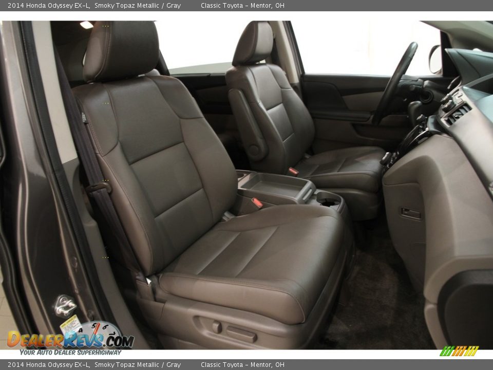 2014 Honda Odyssey EX-L Smoky Topaz Metallic / Gray Photo #17