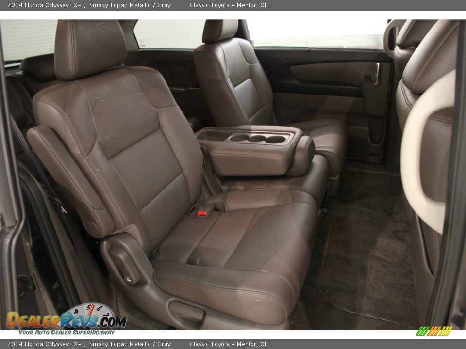 2014 Honda Odyssey EX-L Smoky Topaz Metallic / Gray Photo #18