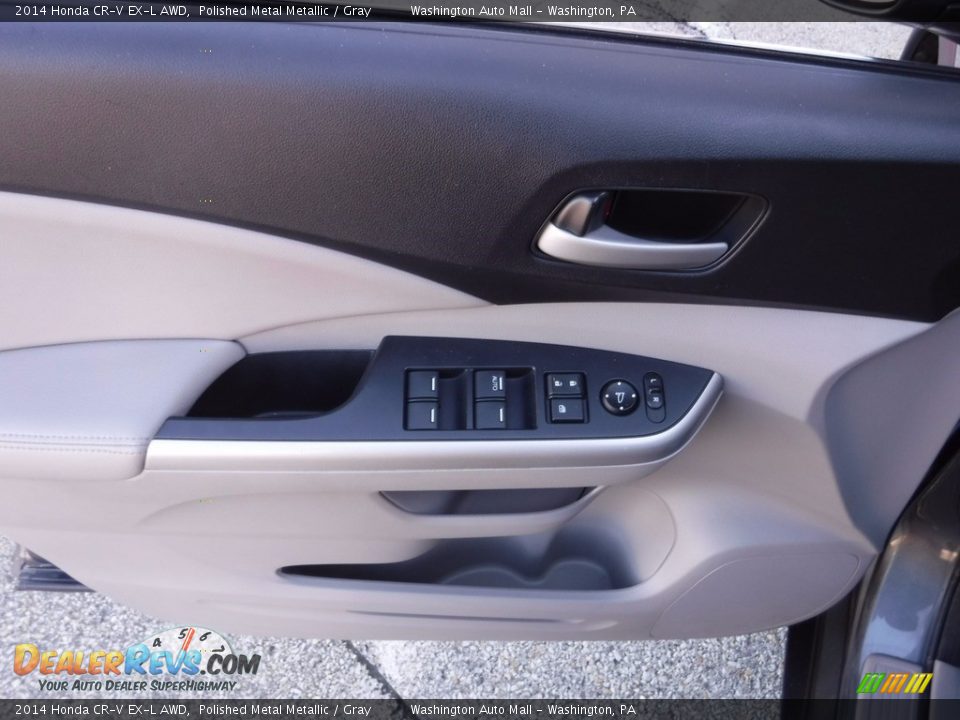 2014 Honda CR-V EX-L AWD Polished Metal Metallic / Gray Photo #13