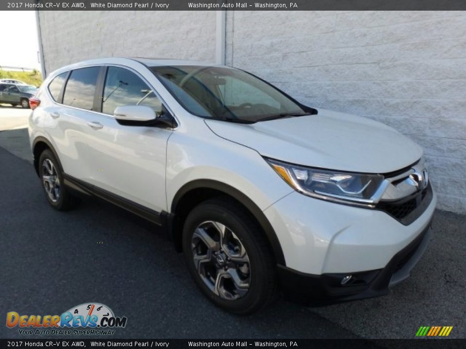 2017 Honda CR-V EX AWD White Diamond Pearl / Ivory Photo #1