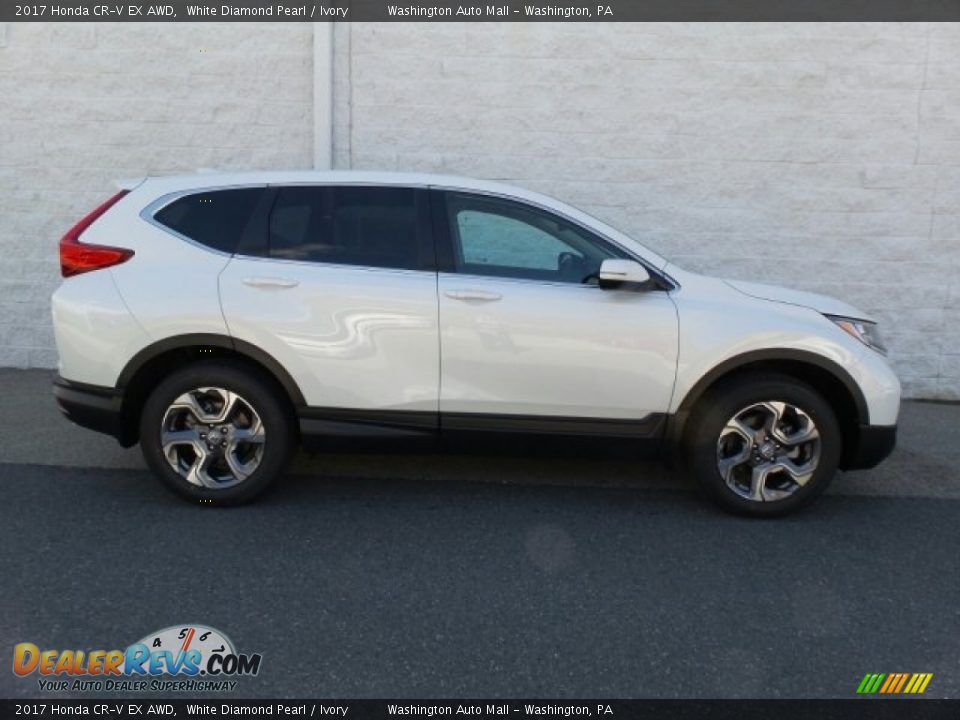 2017 Honda CR-V EX AWD White Diamond Pearl / Ivory Photo #2