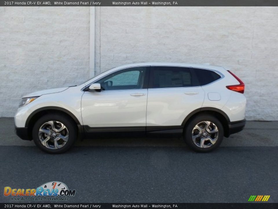 2017 Honda CR-V EX AWD White Diamond Pearl / Ivory Photo #6