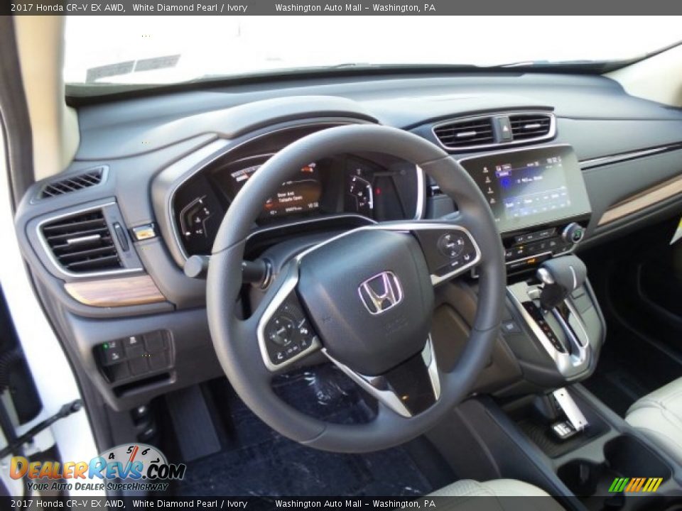 2017 Honda CR-V EX AWD White Diamond Pearl / Ivory Photo #9