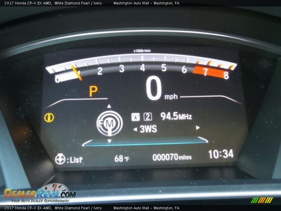 2017 Honda CR-V EX AWD White Diamond Pearl / Ivory Photo #20