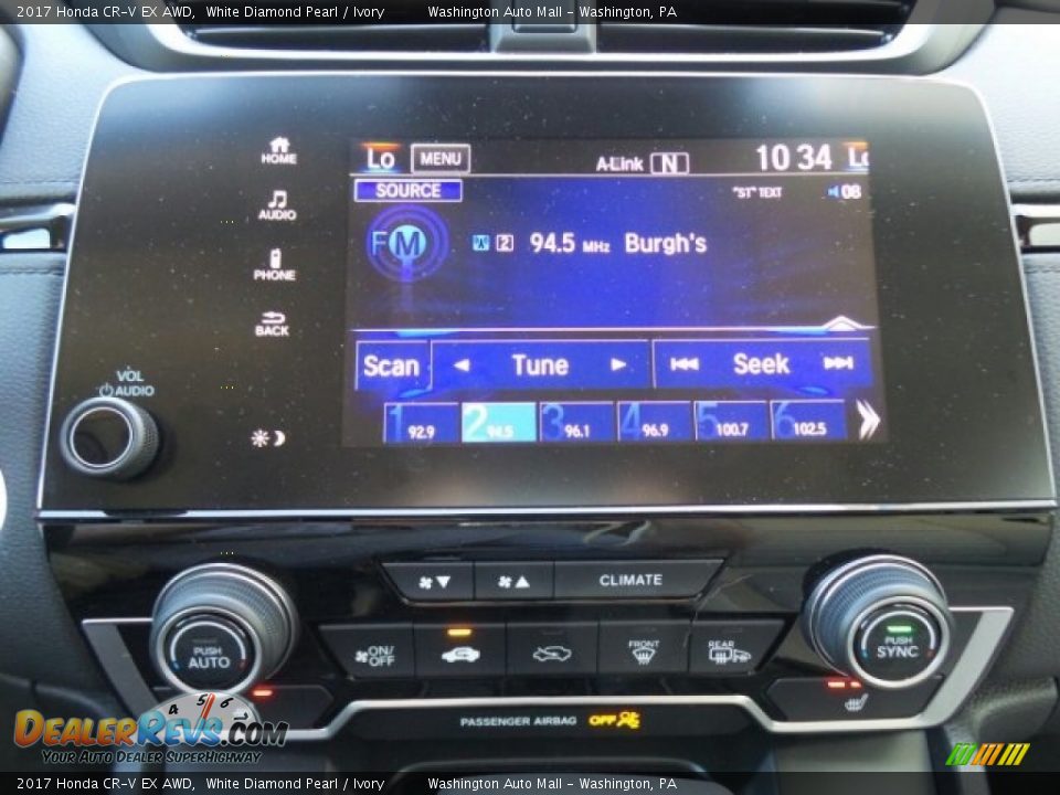 2017 Honda CR-V EX AWD White Diamond Pearl / Ivory Photo #25