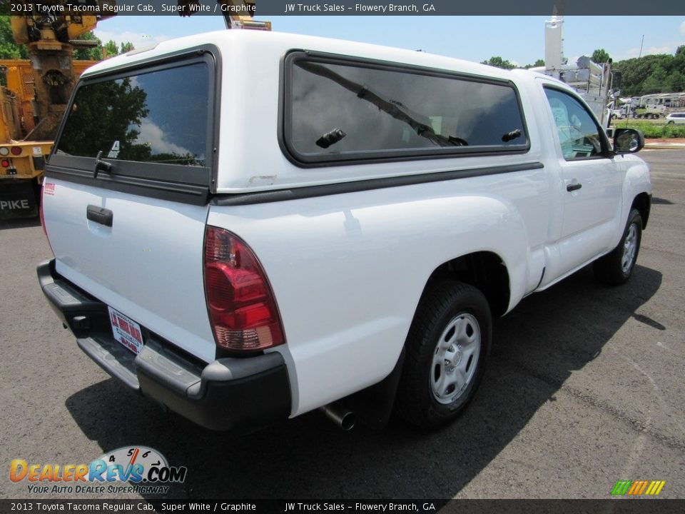 2013 Toyota Tacoma Regular Cab Super White / Graphite Photo #6