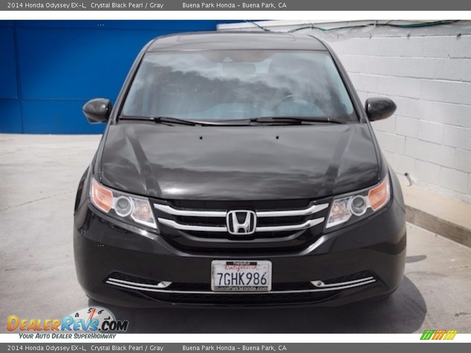 2014 Honda Odyssey EX-L Crystal Black Pearl / Gray Photo #7