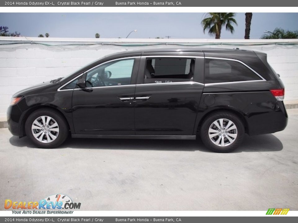 2014 Honda Odyssey EX-L Crystal Black Pearl / Gray Photo #8