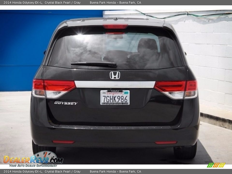 2014 Honda Odyssey EX-L Crystal Black Pearl / Gray Photo #9