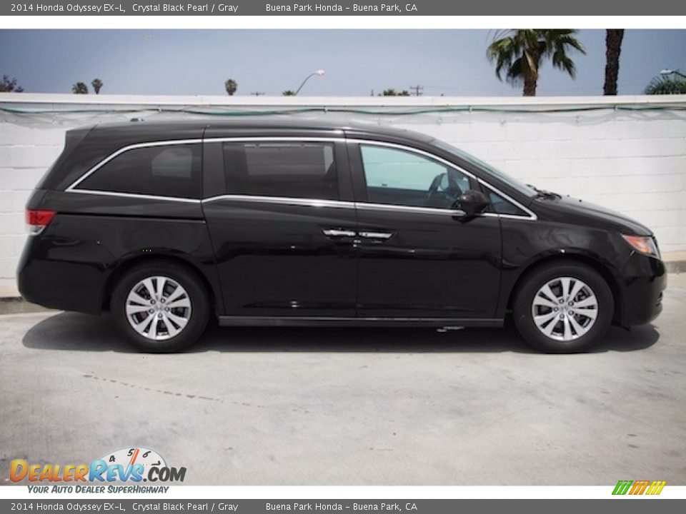 2014 Honda Odyssey EX-L Crystal Black Pearl / Gray Photo #10