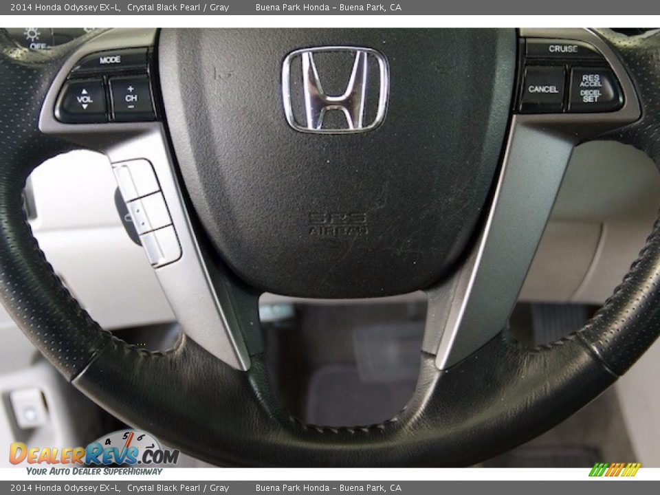 2014 Honda Odyssey EX-L Crystal Black Pearl / Gray Photo #11