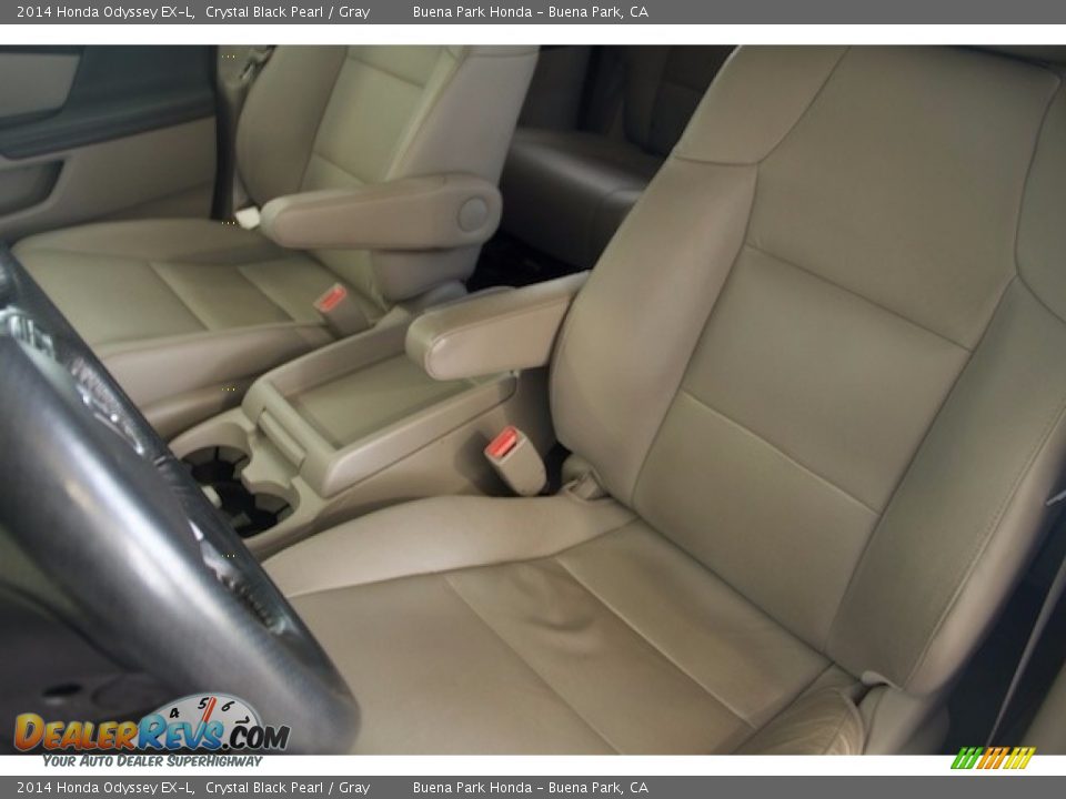 2014 Honda Odyssey EX-L Crystal Black Pearl / Gray Photo #12