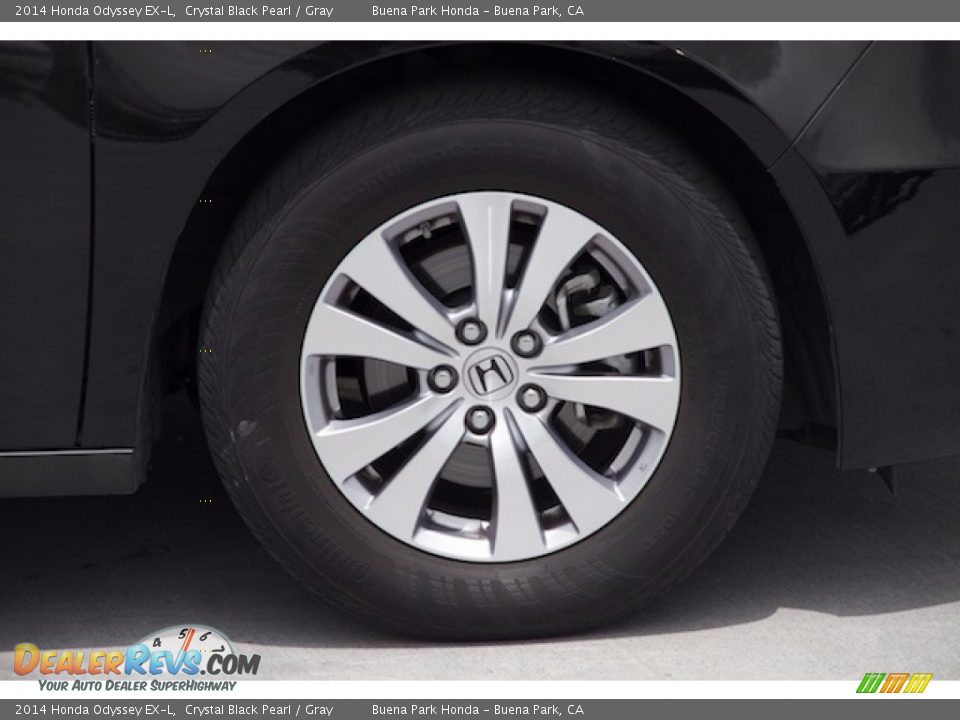 2014 Honda Odyssey EX-L Crystal Black Pearl / Gray Photo #32