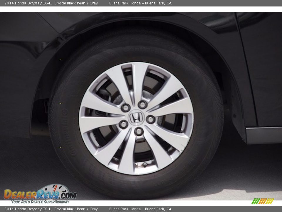 2014 Honda Odyssey EX-L Crystal Black Pearl / Gray Photo #33