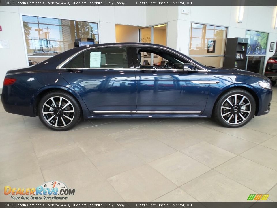 Midnight Sapphire Blue 2017 Lincoln Continental Reserve AWD Photo #3