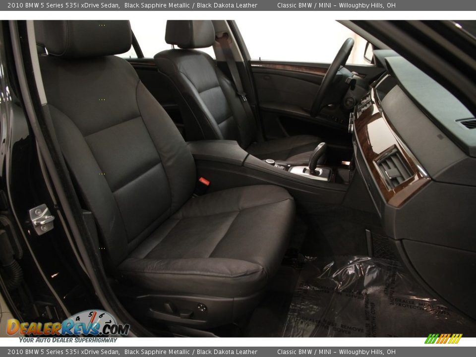 2010 BMW 5 Series 535i xDrive Sedan Black Sapphire Metallic / Black Dakota Leather Photo #15
