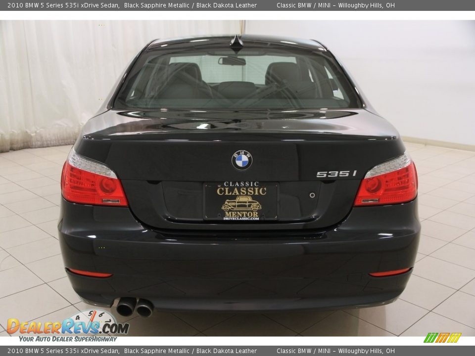 2010 BMW 5 Series 535i xDrive Sedan Black Sapphire Metallic / Black Dakota Leather Photo #18