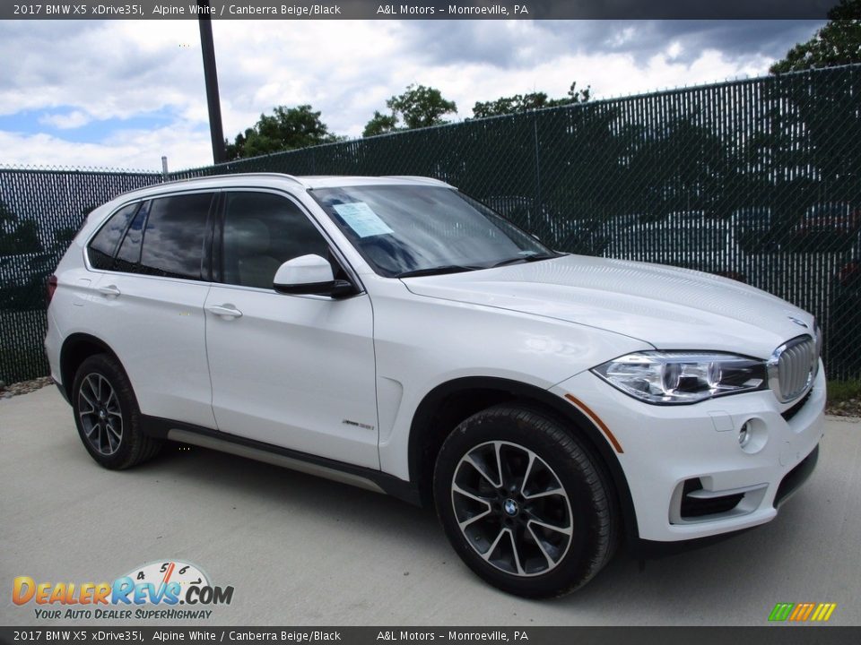 2017 BMW X5 xDrive35i Alpine White / Canberra Beige/Black Photo #1