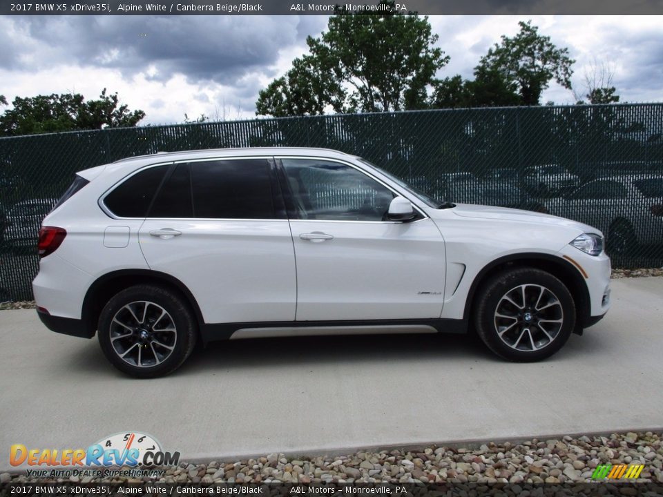 2017 BMW X5 xDrive35i Alpine White / Canberra Beige/Black Photo #2