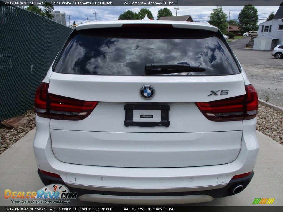 2017 BMW X5 xDrive35i Alpine White / Canberra Beige/Black Photo #5