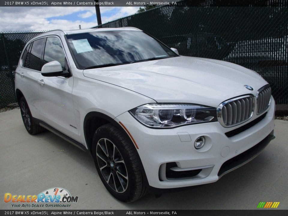 2017 BMW X5 xDrive35i Alpine White / Canberra Beige/Black Photo #6