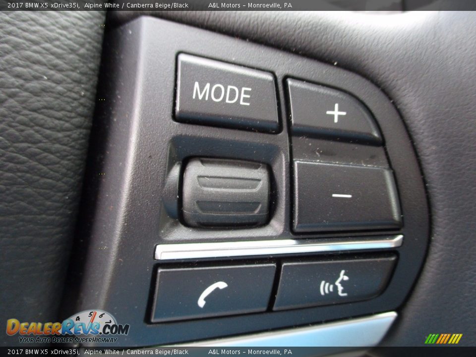 2017 BMW X5 xDrive35i Alpine White / Canberra Beige/Black Photo #18