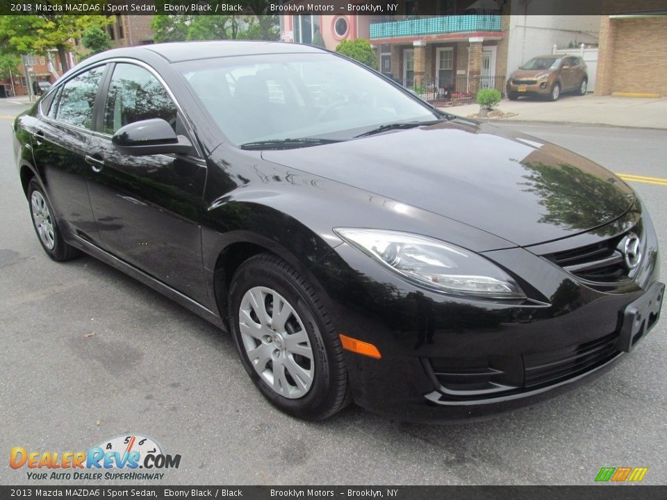 2013 Mazda MAZDA6 i Sport Sedan Ebony Black / Black Photo #1