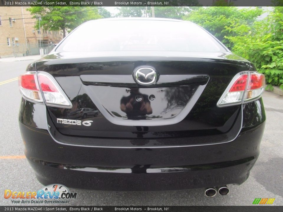 2013 Mazda MAZDA6 i Sport Sedan Ebony Black / Black Photo #7