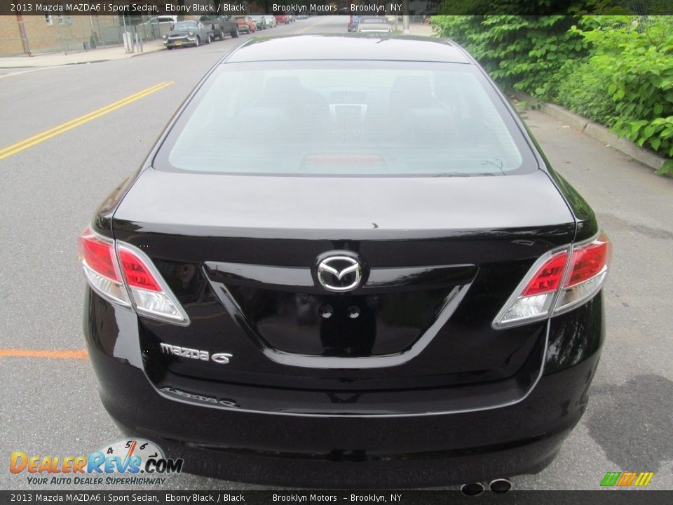 2013 Mazda MAZDA6 i Sport Sedan Ebony Black / Black Photo #8