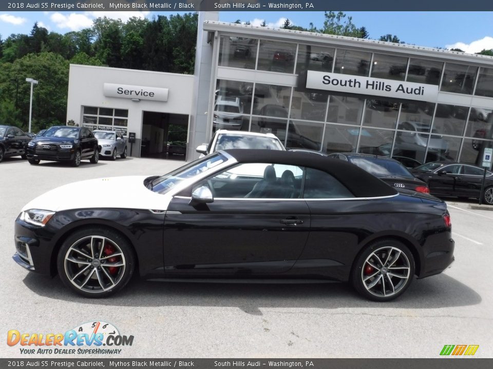 2018 Audi S5 Prestige Cabriolet Mythos Black Metallic / Black Photo #6