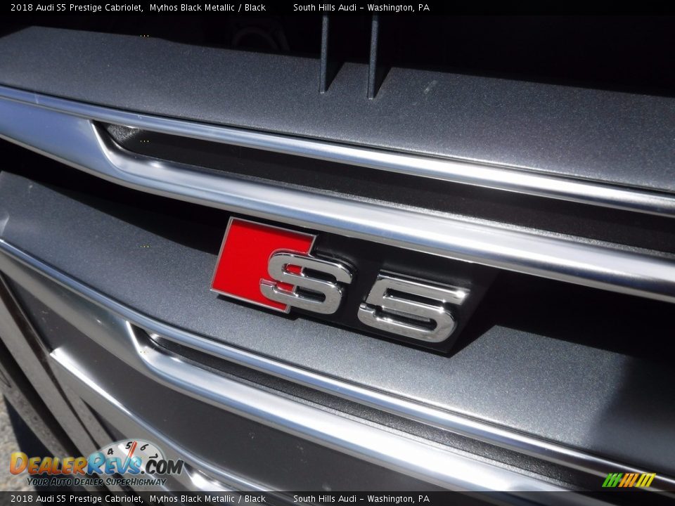 2018 Audi S5 Prestige Cabriolet Mythos Black Metallic / Black Photo #7