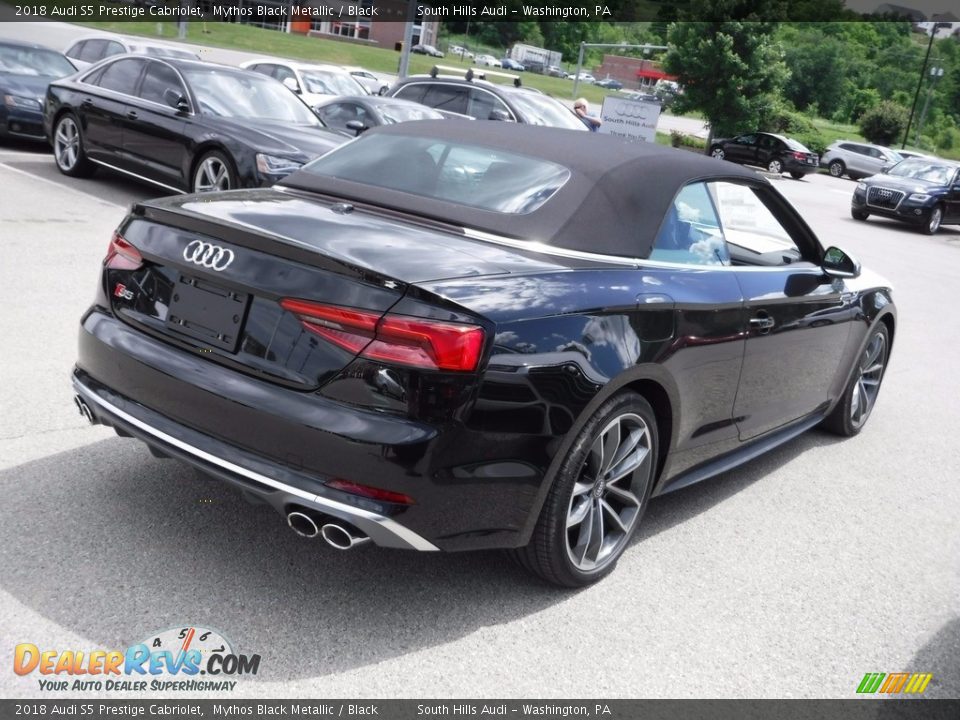 2018 Audi S5 Prestige Cabriolet Mythos Black Metallic / Black Photo #12