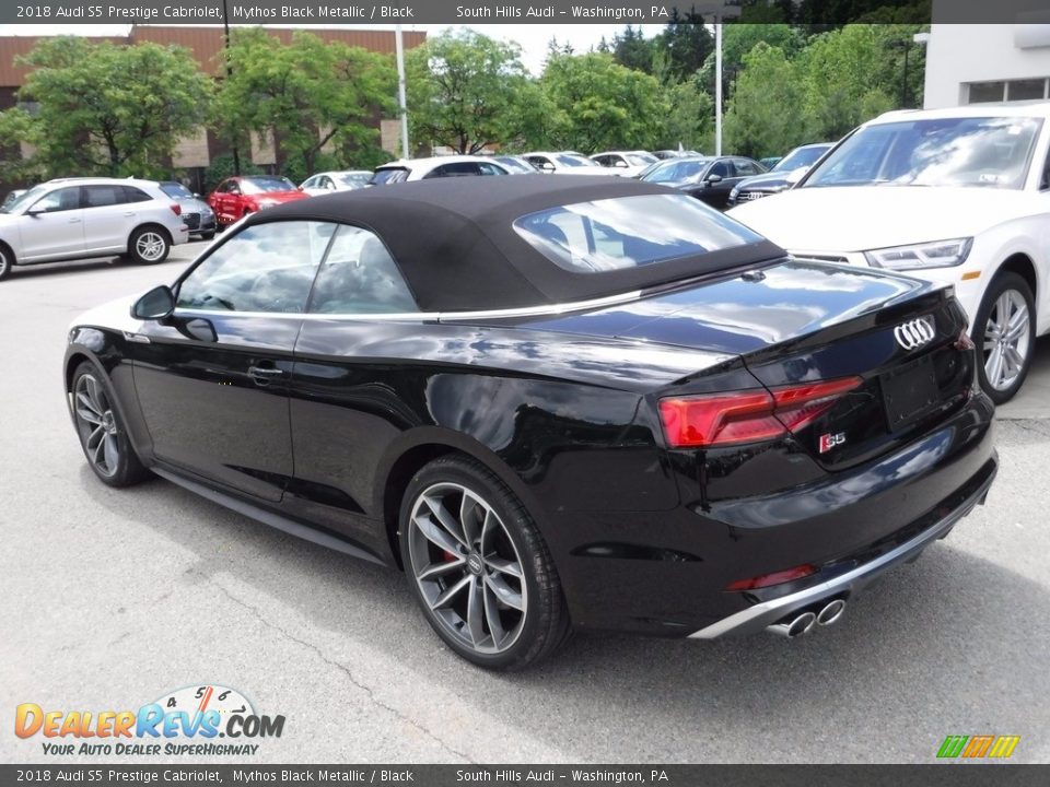 2018 Audi S5 Prestige Cabriolet Mythos Black Metallic / Black Photo #14