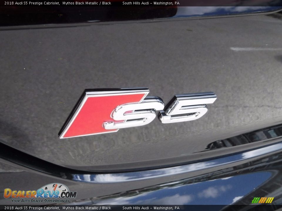 2018 Audi S5 Prestige Cabriolet Mythos Black Metallic / Black Photo #15