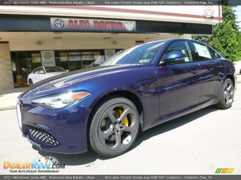 2017 Alfa Romeo Giulia AWD Montecarlo Blue Metallic / Black Photo #2