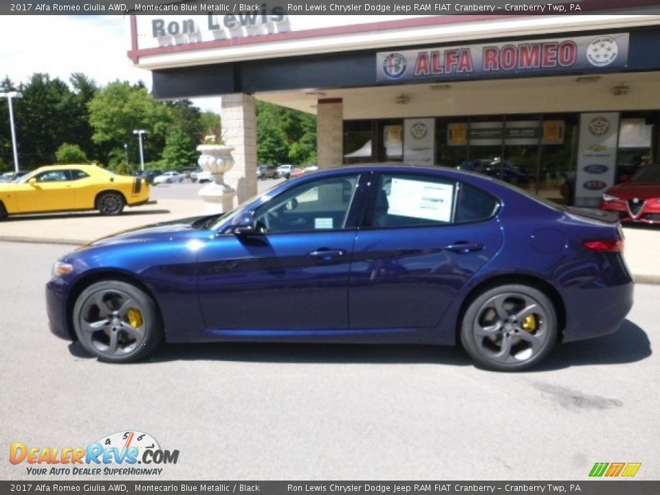 2017 Alfa Romeo Giulia AWD Montecarlo Blue Metallic / Black Photo #3