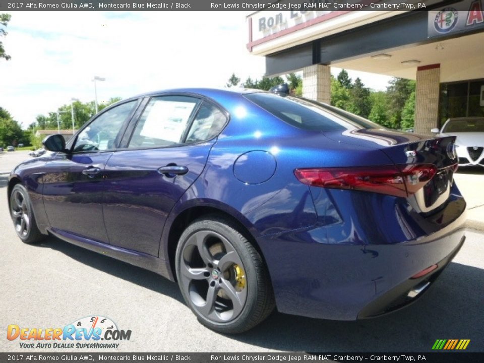2017 Alfa Romeo Giulia AWD Montecarlo Blue Metallic / Black Photo #5