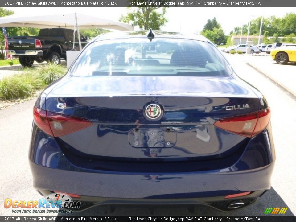 2017 Alfa Romeo Giulia AWD Montecarlo Blue Metallic / Black Photo #6