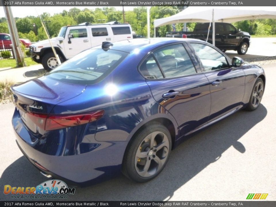 2017 Alfa Romeo Giulia AWD Montecarlo Blue Metallic / Black Photo #7