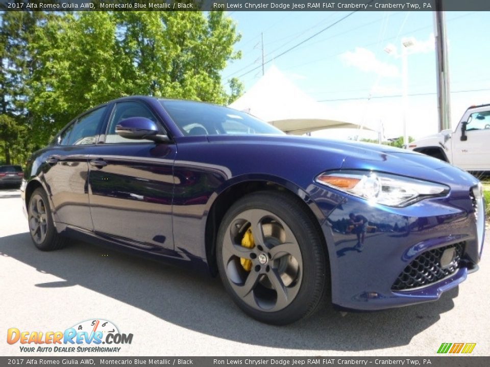 2017 Alfa Romeo Giulia AWD Montecarlo Blue Metallic / Black Photo #11