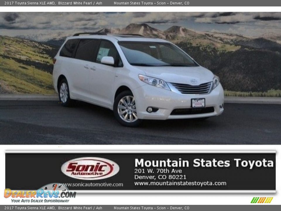 2017 Toyota Sienna XLE AWD Blizzard White Pearl / Ash Photo #1