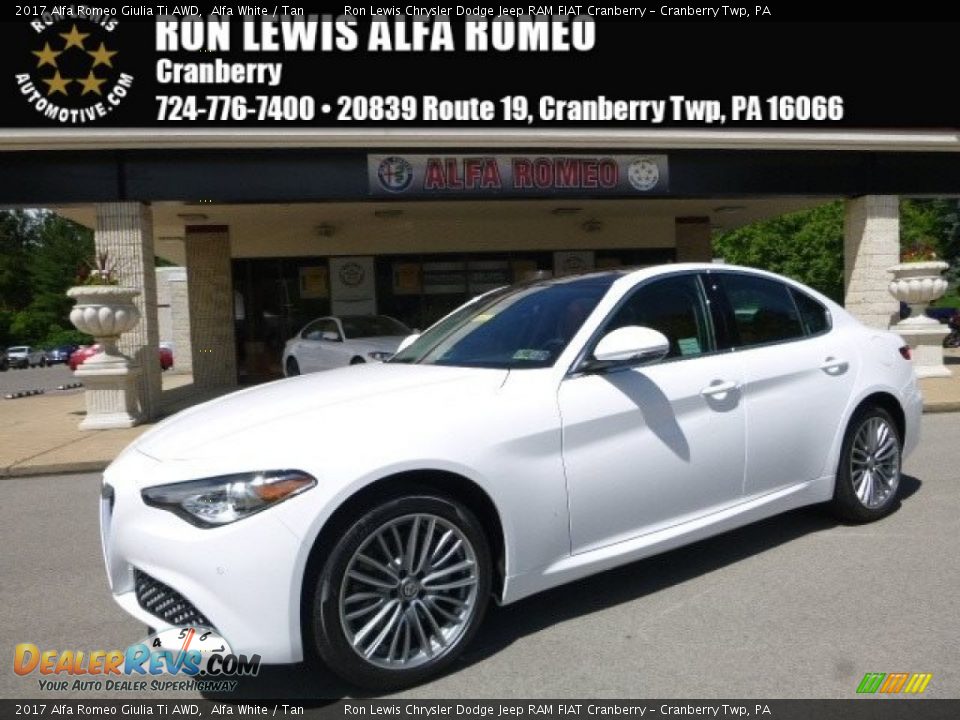 2017 Alfa Romeo Giulia Ti AWD Alfa White / Tan Photo #1