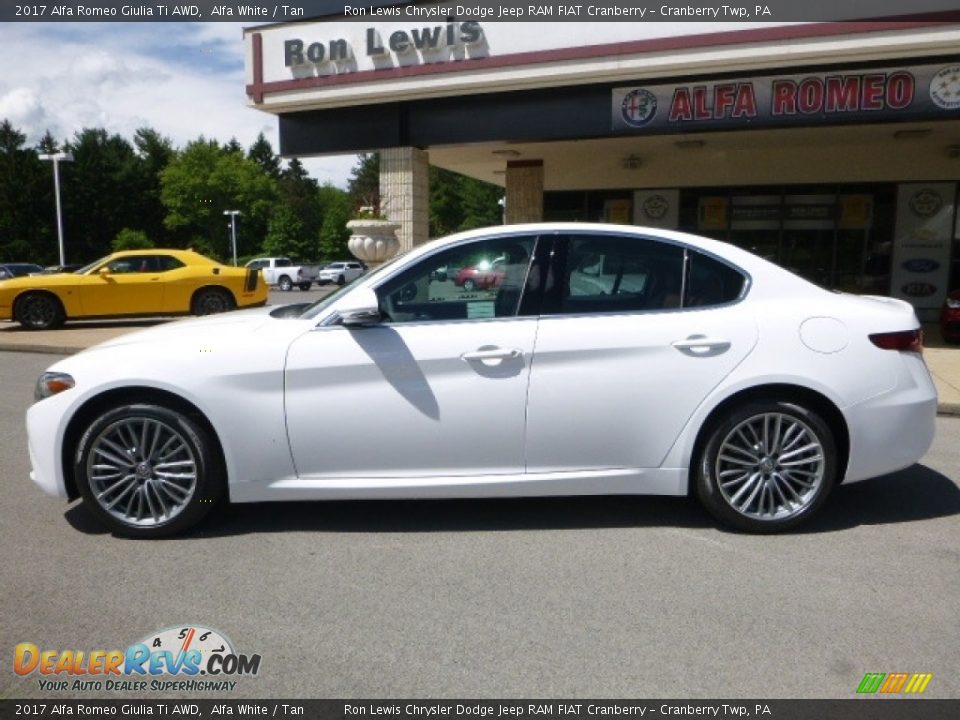 2017 Alfa Romeo Giulia Ti AWD Alfa White / Tan Photo #3