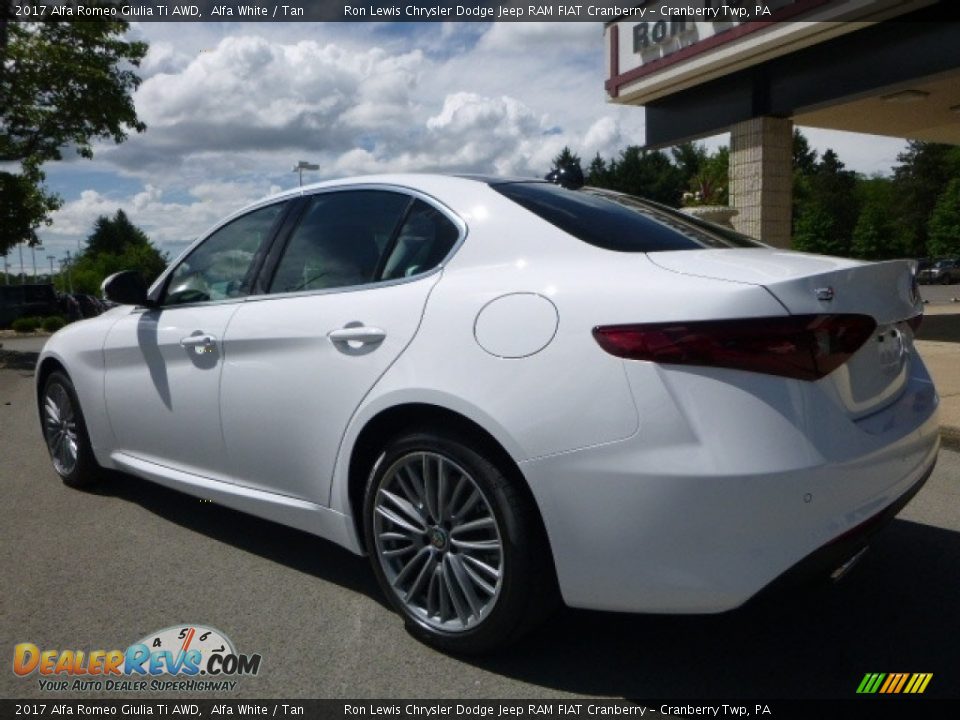 2017 Alfa Romeo Giulia Ti AWD Alfa White / Tan Photo #5