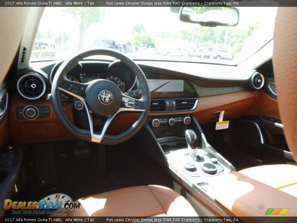2017 Alfa Romeo Giulia Ti AWD Alfa White / Tan Photo #18