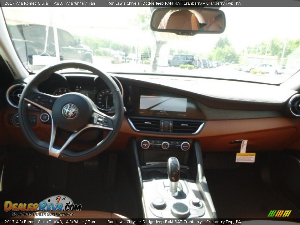 2017 Alfa Romeo Giulia Ti AWD Alfa White / Tan Photo #19