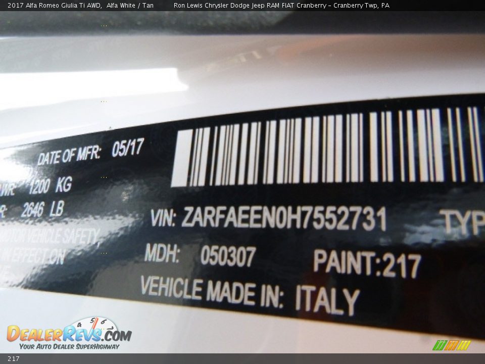 217 - 2017 Alfa Romeo Giulia