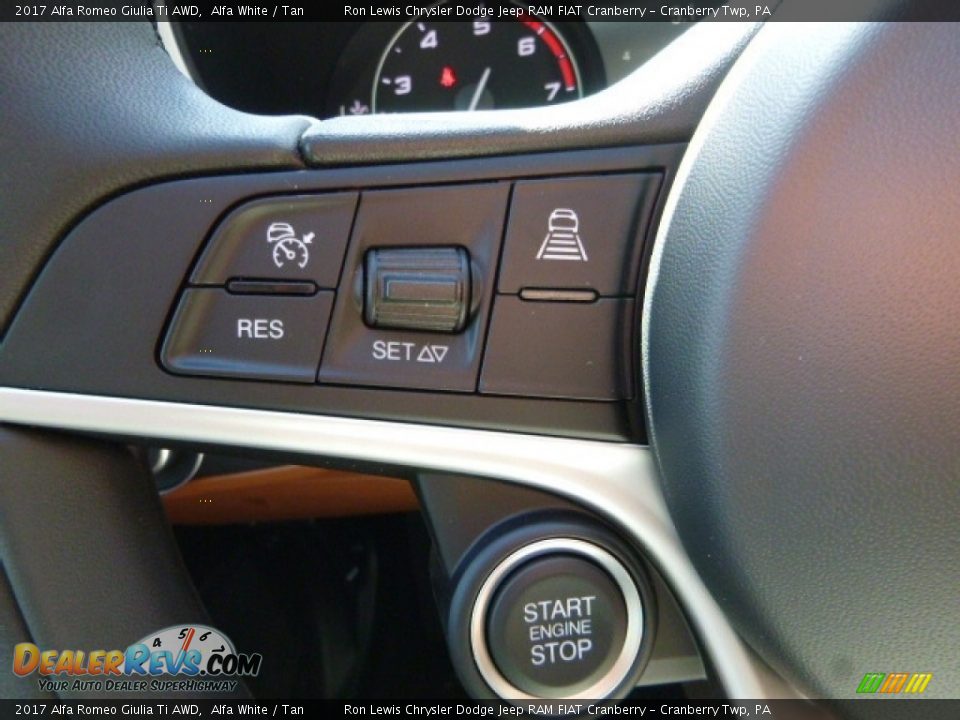 2017 Alfa Romeo Giulia Ti AWD Alfa White / Tan Photo #30
