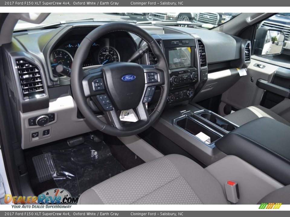 2017 Ford F150 XLT SuperCrew 4x4 Oxford White / Earth Gray Photo #9