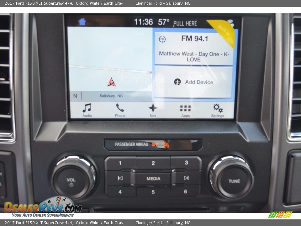 2017 Ford F150 XLT SuperCrew 4x4 Oxford White / Earth Gray Photo #11